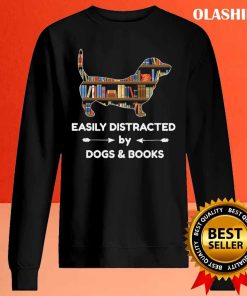 Easily Distracted Dogs Books Vintage T-shirt