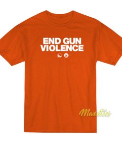 End Gun Violence Warriors and Celtics T-Shirt