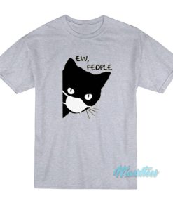 Ew People Black Cat Face Mask T-Shirt