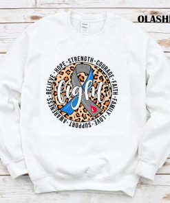 Faith Hope Love Leopard Blue Ribbon Shirt