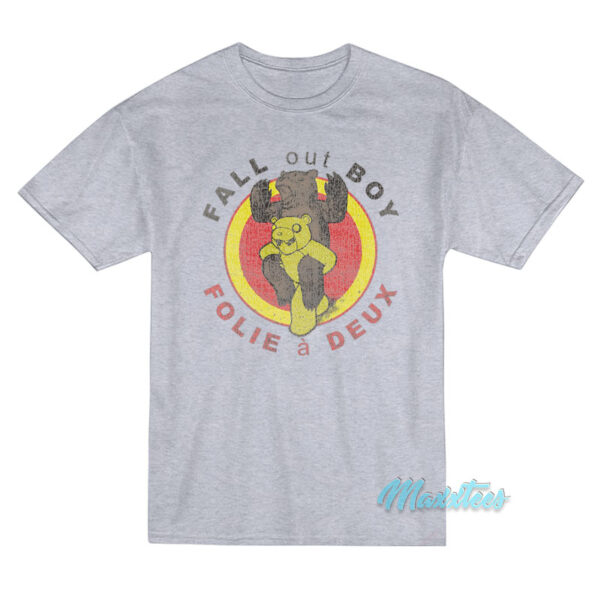 Fall Out Boy Folie A Deux Distressed Bear T-Shirt Fall Out Boy Folie A Deux Distressed Bear T-Shirt