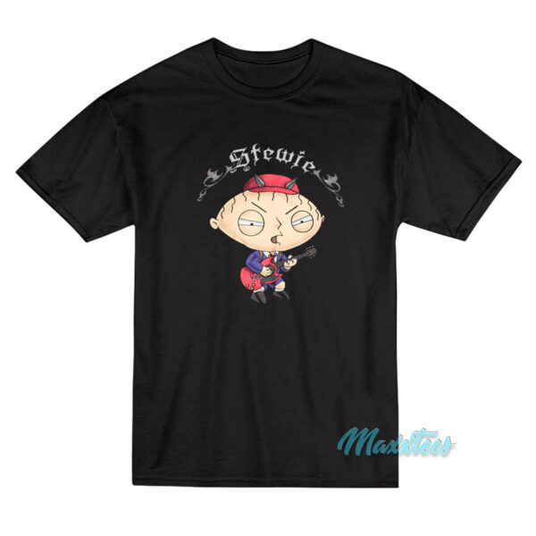 Family Guy Stewie As Angus Young ACDC T-Shirt Family Guy Stewie As Angus Young ACDC T-Shirt