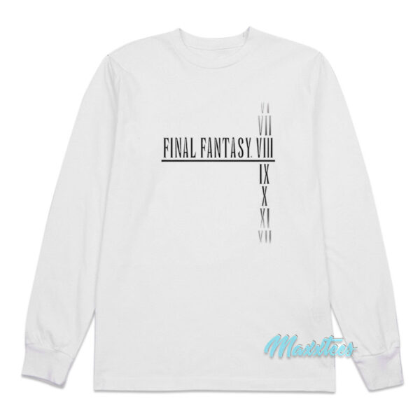 Final Fantasy VI VII VIII IX X XI XII Long Sleeve Shirt Final Fantasy VI VII VIII IX X XI XII Long Sleeve Shirt