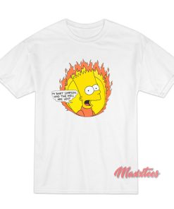 Flamed Bart Off White T-Shirt Flamed Bart Off White T-Shirt