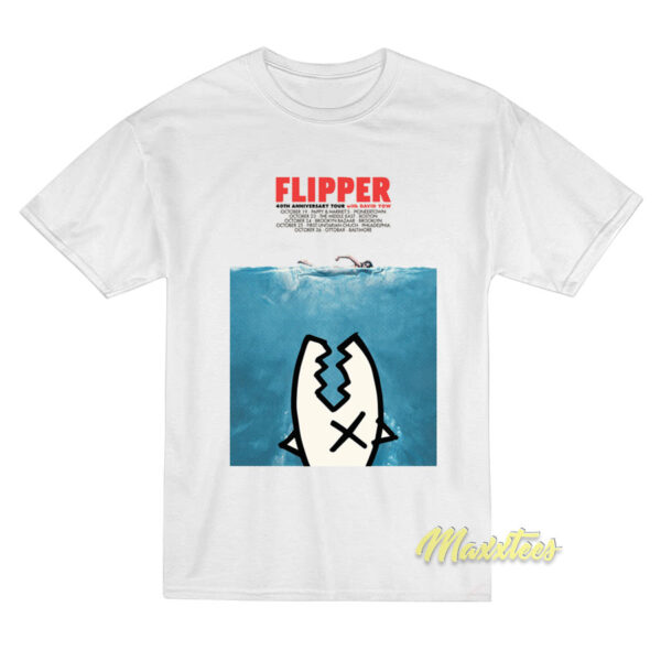 Flipper Band 40th Anniversary Tour Jaws T-Shirt Flipper Band 40th Anniversary Tour Jaws T-Shirt