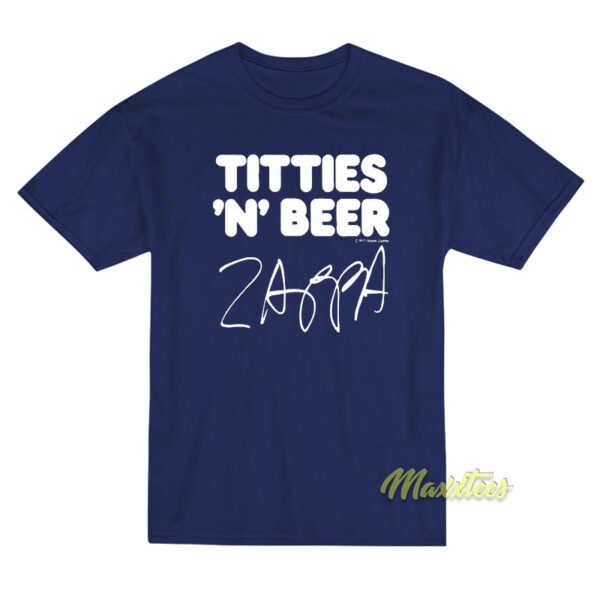 Frank Zappa Titties N Beer T-Shirt Frank Zappa Titties N Beer T-Shirt