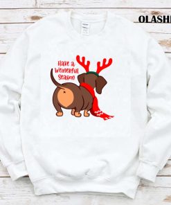 Funny Have A Weinerful Season Daschund Doxie In Dog Dress T-shirt Funny Have A Weinerful Season Daschund Doxie In Dog Dress T-shirt