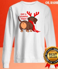 Funny Have A Weinerful Season Daschund Doxie In Dog Dress T shirt 4