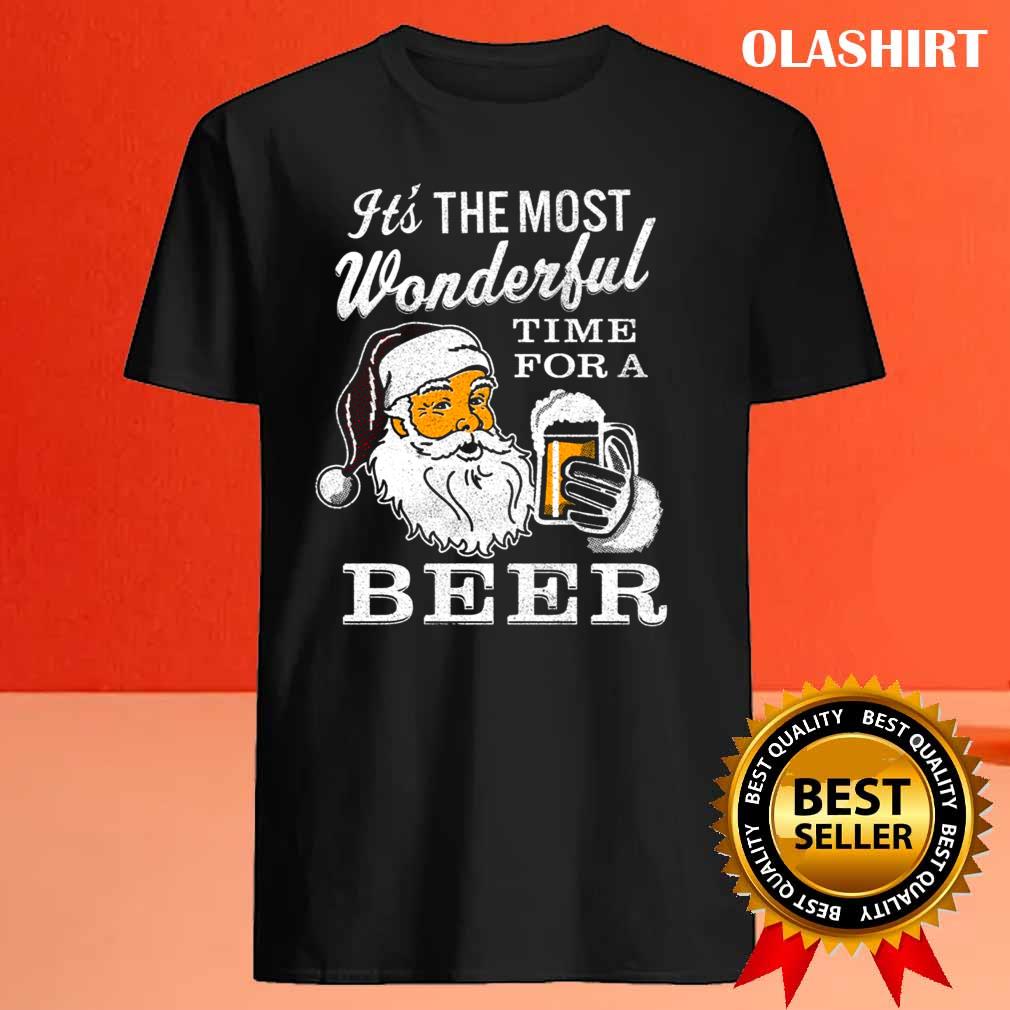 Funny Its The Most Wonderful Time For A Beer Mens Tshirt Funny Its The Most Wonderful Time For A Beer Mens Tshirt