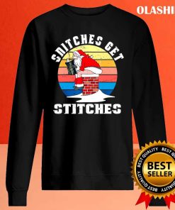 Funny Snitches Get Stitches Santa Claus Xmas Snitches Get Stitches Classic T-shirt