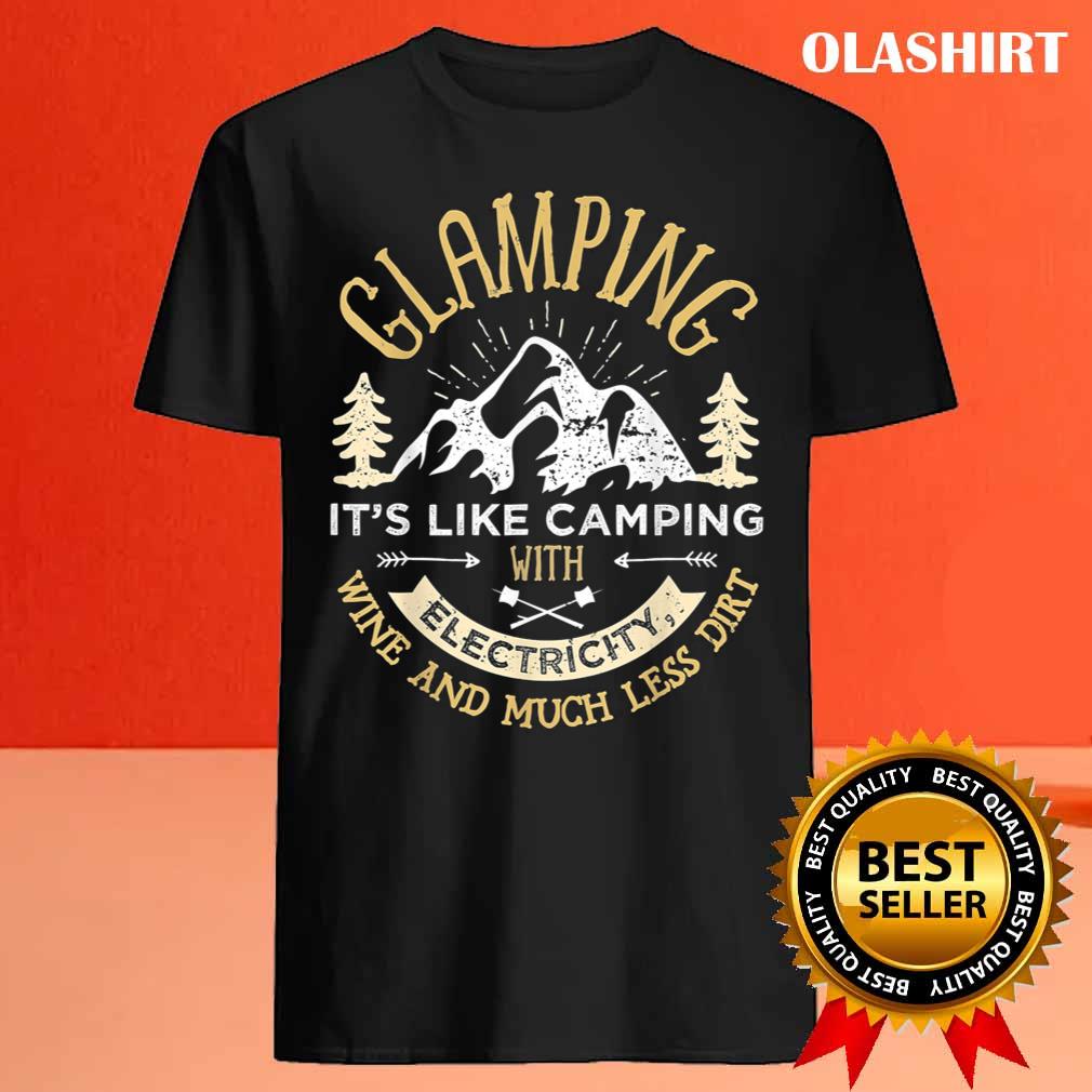Glamping Definition T-Shirt, Glamper Women Wine Funny Camping T-shirt Glamping Definition T-Shirt, Glamper Women Wine Funny Camping T-shirt