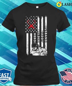 Husband Daddy Welder Hero Metal Worker And Welder Funny Welding Shirt