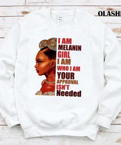 I Am Melanin Girl Afro Queen African T-shirt