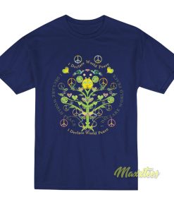 I Declare World Peace Tree Jigsaw Puzzle T-Shirt I Declare World Peace Tree Jigsaw Puzzle T-Shirt