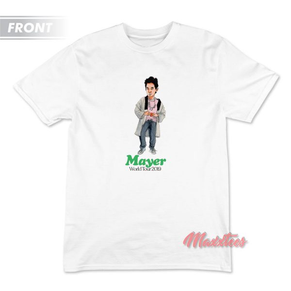 John Mayer Caricature Photo World Tour T-Shirt John Mayer Caricature Photo World Tour T-Shirt