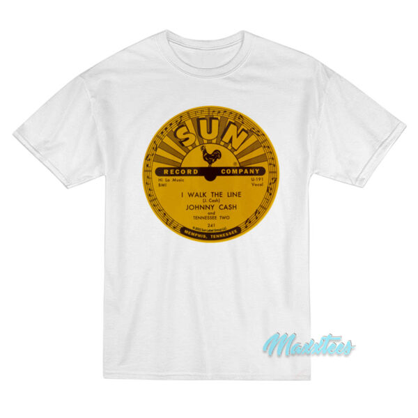 Johnny Cash Sun Records I Walk The Line T-Shirt Johnny Cash Sun Records I Walk The Line T-Shirt