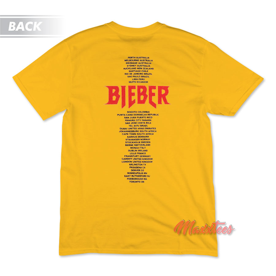 Justin Bieber Stadium Tour T-Shirt Justin Bieber Stadium Tour T-Shirt