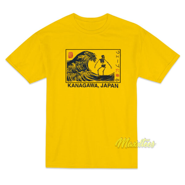 Kanagawa Wave Surfing Skeleton T-Shirt Kanagawa Wave Surfing Skeleton T-Shirt