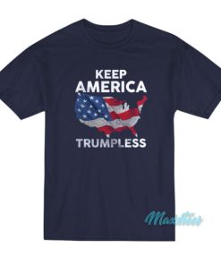 Keep America Trumpless USA Flag Map T Shirt 3