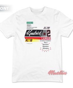 Kendrick Lamar Champion TDE Racing T-Shirt 2 Kendrick Lamar Champion TDE Racing T Shirt 3