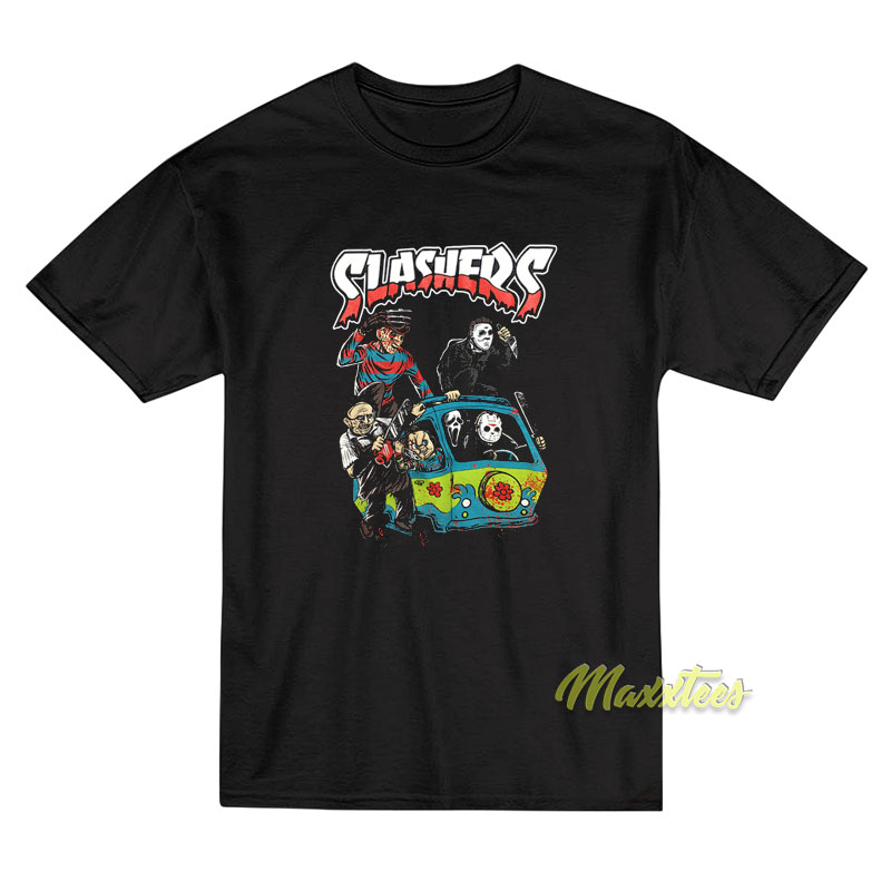L Slashers Horror Movie Scooby Doo Parody T-Shirt L Slashers Horror Movie Scooby Doo Parody T-Shirt
