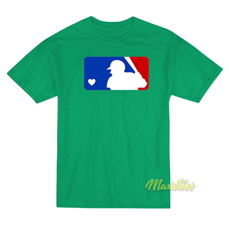 Major League Baseball Logo Heart T-Shirt Major League Baseball Logo Heart T-Shirt