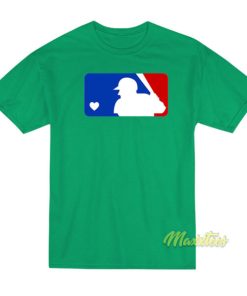 Major League Baseball Logo Heart T-Shirt 1 Major League Baseball Logo Heart T Shirt 2