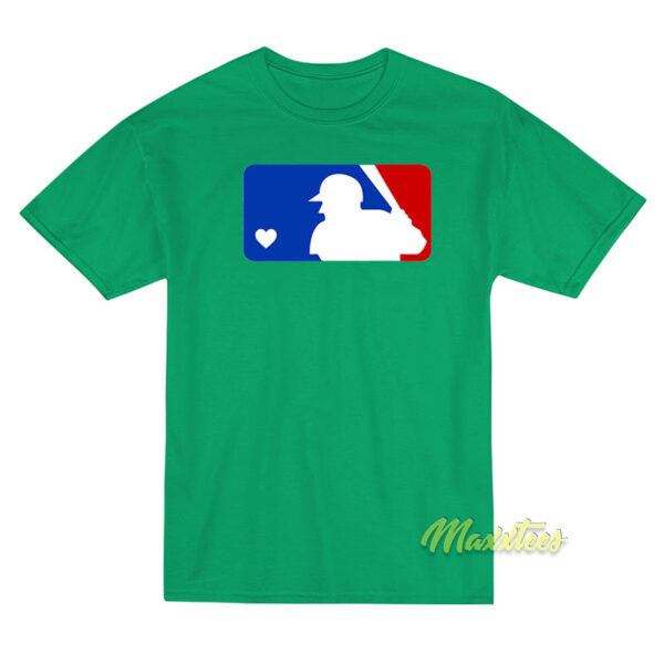 Major League Baseball Logo Heart T-Shirt Major League Baseball Logo Heart T-Shirt