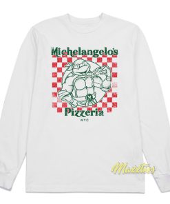 Michelangelos Pizzeria NYC TMNT Long Sleeve Shirt 1