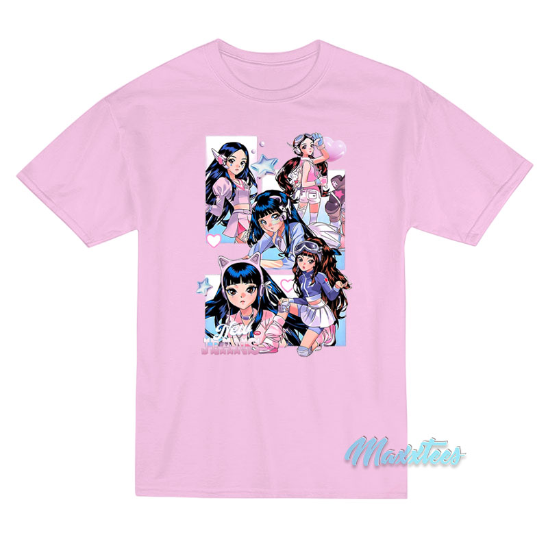 NewJeans Anime Get Up Album Cover T-Shirt NewJeans Anime Get Up Album Cover T-Shirt