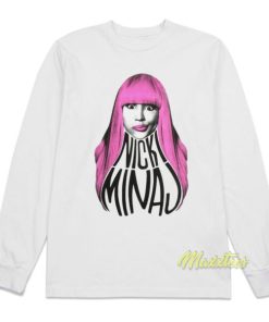 Nicki Minaj Pink Hair Slim Fit Long Sleeve Shirt 2