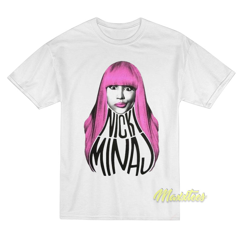 Nicki Minaj Pink Hair Slim Fit T-Shirt Nicki Minaj Pink Hair Slim Fit T-Shirt