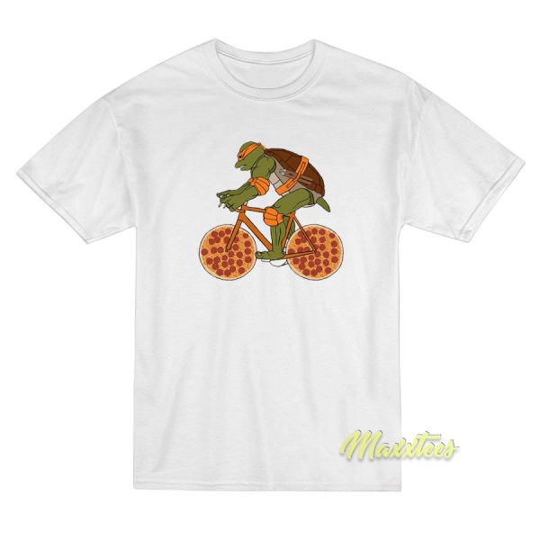 Ninja Turtle Cycling Wheel Pizza T-Shirt Ninja Turtle Cycling Wheel Pizza T-Shirt