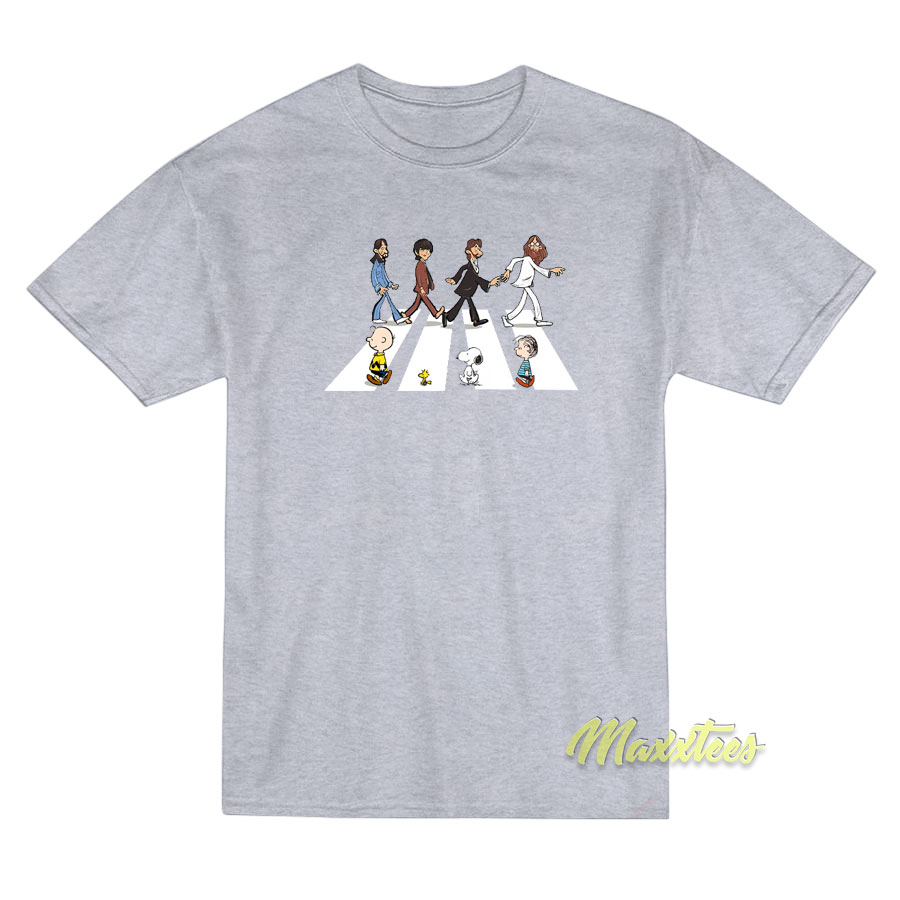 Peanuts In Abbey Road The Beatles Snoopy T-Shirt Peanuts In Abbey Road The Beatles Snoopy T-Shirt