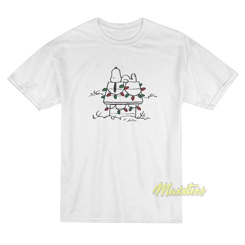Peanuts Snoopy Doghouse Christmas Light T-Shirt Peanuts Snoopy Doghouse Christmas Light T-Shirt