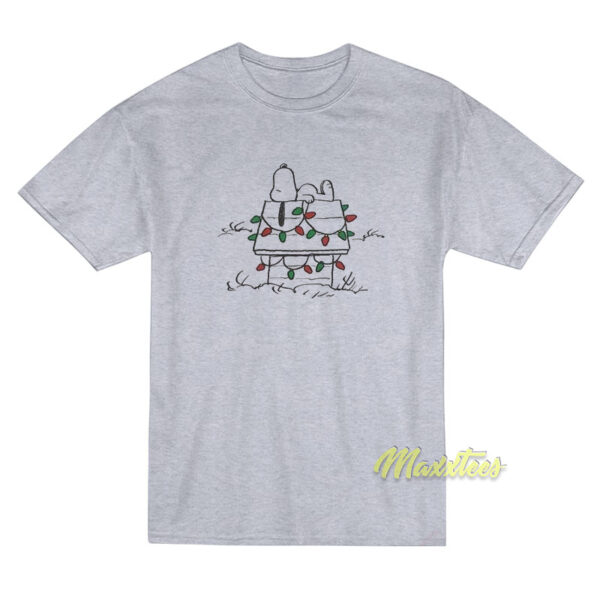 Peanuts Snoopy Doghouse Christmas Light T-Shirt Peanuts Snoopy Doghouse Christmas Light T-Shirt
