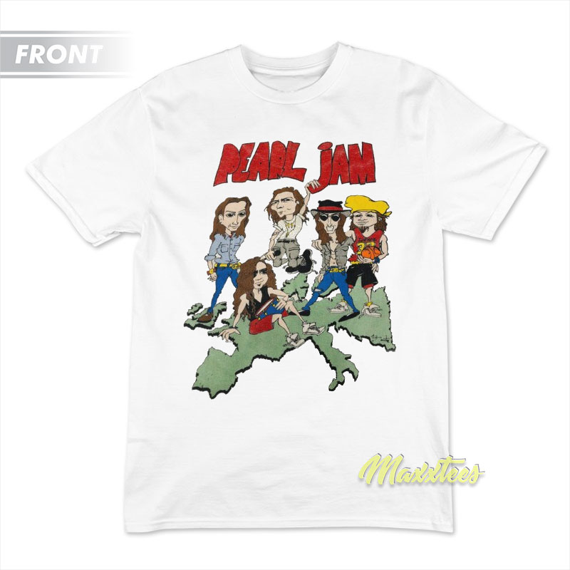 Pearl Jam World Jam 1991 1992 Ten Tour T-Shirt Pearl Jam World Jam 1991 1992 Ten Tour T-Shirt