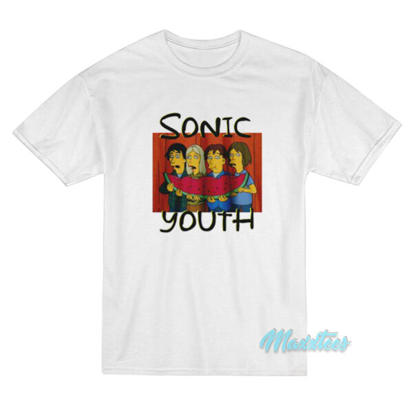Sonic Youth Watermelon Bart Simpsons T-Shirt Sonic Youth Watermelon Bart Simpsons T-Shirt