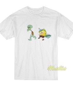 Spongebob and Squidward Krusty Krab Pizza T-Shirt