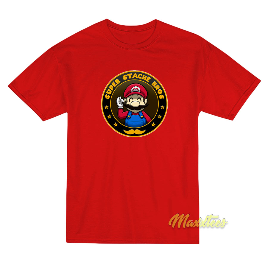 Super Stache Bros T-Shirt Super Stache Bros T-Shirt