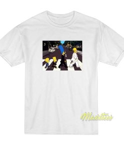 The Beatles Abbey Road and The Simpson T-Shirt The Beatles Abbey Road and The Simpson T-Shirt
