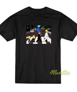 The Beatles Abbey Road and The Simpson T-Shirt