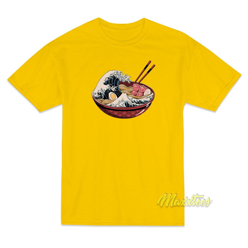 The Great Wave Off Kanagawa Ramen T-Shirt The Great Wave Off Kanagawa Ramen T-Shirt