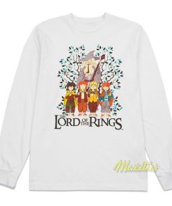 The Lord of The Rings Gandalf and Hobbits Long Sleeve Shirt The Lord of The Rings Gandalf and Hobbits Long Sleeve Shirt