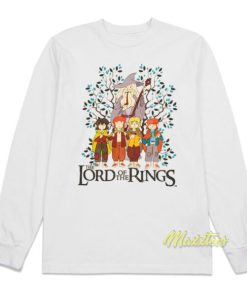 The Lord of The Rings Gandalf and Hobbits Long Sleeve Shirt