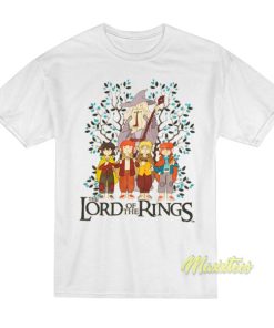 The Lord of The Rings Gandalf and Hobbits T-Shirt