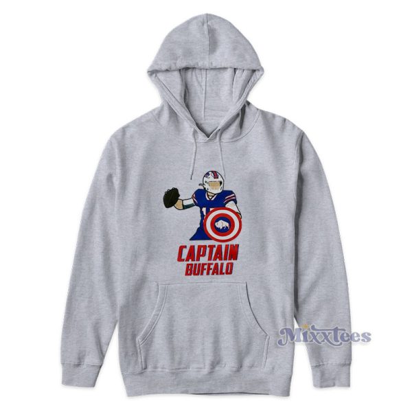 Josh Allen Buffalo Bills Captain Buffalo Hoodie Josh Allen Buffalo Bills Captain Buffalo Hoodie