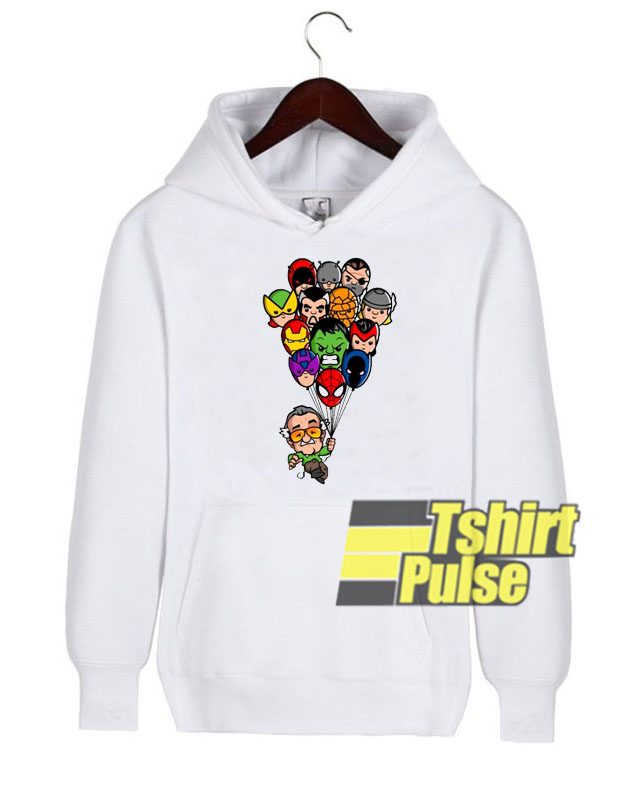 Balloon Marvel Stan Lee hooded sweatshirt clothing unisex hoodie Balloon Marvel Stan Lee hooded sweatshirt clothing unisex hoodie