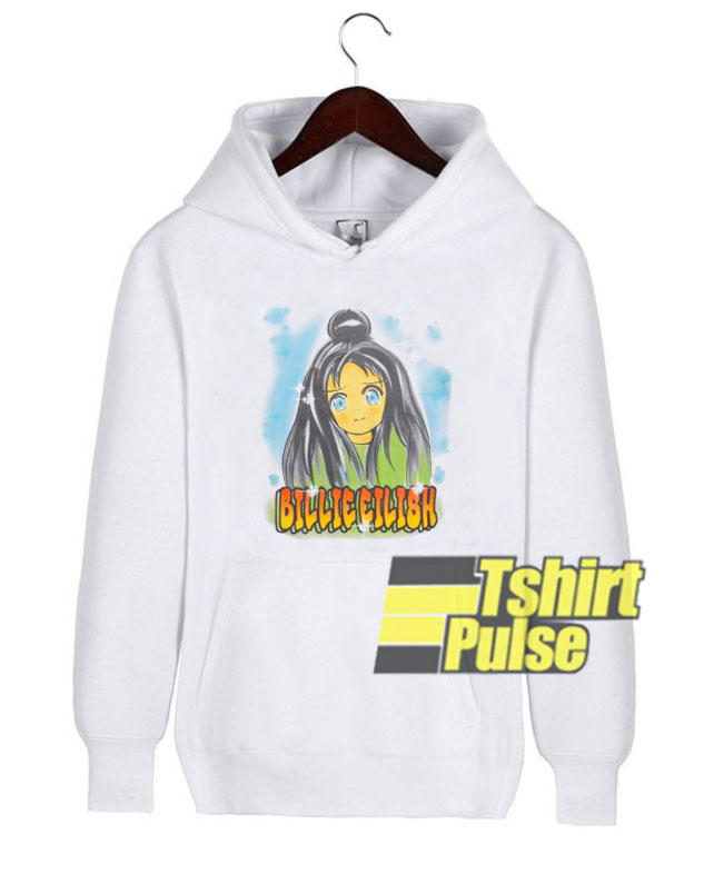 Billie Eilish Anime Face hooded sweatshirt clothing unisex hoodie Billie Eilish Anime Face hooded sweatshirt clothing unisex hoodie