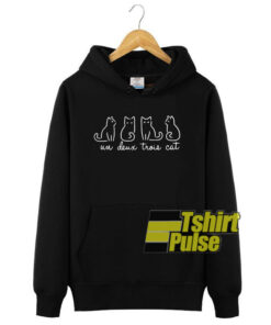 Cats un deux Trois cat hooded sweatshirt clothing unisex hoodie